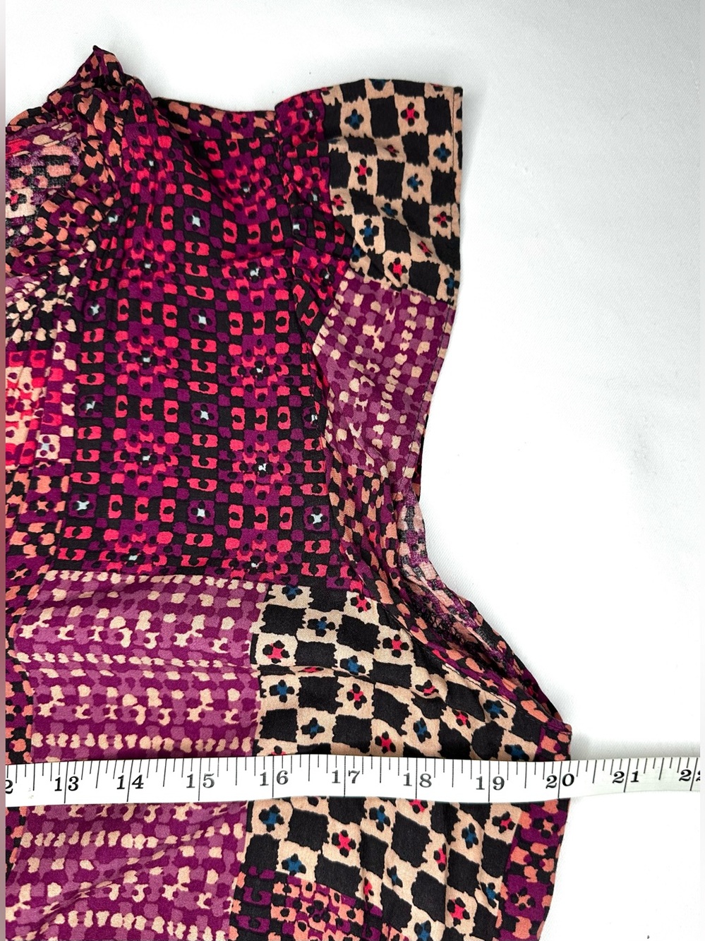 Loft Outlet Patchwork Maxi Dress Pink Women’s Size Large - Picture 5 of 6